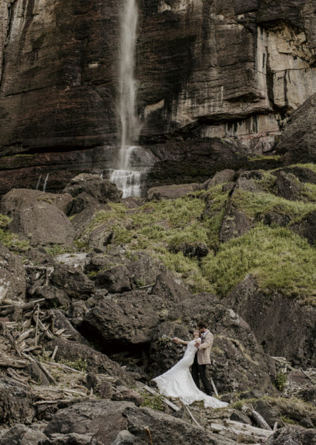 Montrose Colorado Photographer, Colorado Elopement, Telluride Colorado, Wedding Dress, Grand Junction Photographer, Waterfall Wedding Photo's, First Look, Amazing Wedding Dress, Sarah Hall Photography