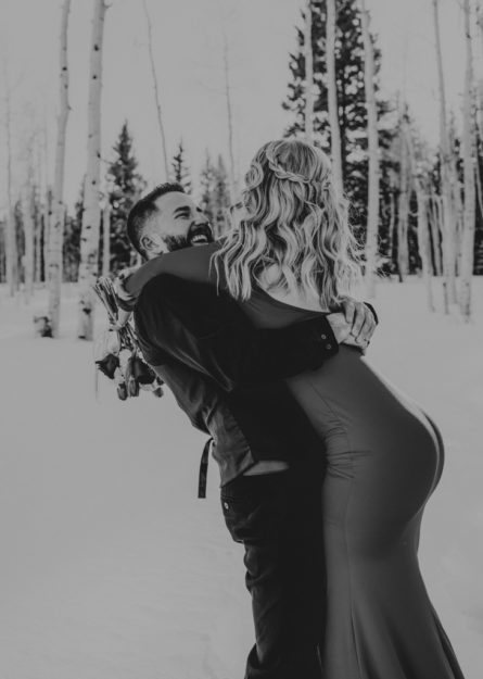 Sarah Hall Photography_ Western Colorado Photographer_ Montrose Colorado Photographer_ Couples Photographer_ Romantic Valentines Couples Photoshoot, Red Dress, Winter Photoshoot, Engagement Photographer, Montrose Colorado Wedding Photographer, Mountains