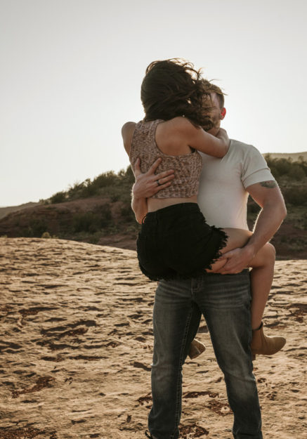 Sarah Hall Photography, Couples Photo's, Colorado Photographer, Sedona Arizona Engagement Photographer, Travel Photographer, Phoenix Arizona Photographer, Adventure Photographer, Cathedral Rock Sedona Arizona, Sedona Photoshoot, Engagement, what to wear for couples pictures, dreamy black star dress dessert photoshoot, red rock, true love, creative couples pictures, candid photos, Grand Junction Photographer, Destination Photographer