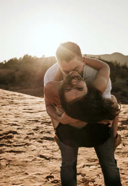 Sedona Arizona Photoshoot Sarah Hall Photography, Couples Photo's, Colorado Photographer, Sedona Arizona Engagement Photographer, Travel Photographer, Phoenix Arizona Photographer, Adventure Photographer, Cathedral Rock Sedona Arizona, Sedona Photoshoot, Engagement, what to wear for couples pictures, dreamy black star dress dessert photoshoot, red rock, true love, creative couples pictures, candid photos, Grand Junction Photographer, Destination Photographer