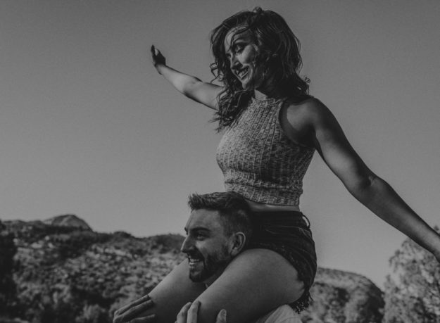 Sarah Hall Photography, Couples Photo's, Colorado Photographer, Sedona Arizona Engagement Photographer, Travel Photographer, Phoenix Arizona Photographer, Adventure Photographer, Cathedral Rock Sedona Arizona, Sedona Photoshoot, Engagement, what to wear for couples pictures, dreamy black star dress dessert photoshoot, red rock, true love, creative couples pictures, candid photos, Grand Junction Photographer, Destination Photographer 