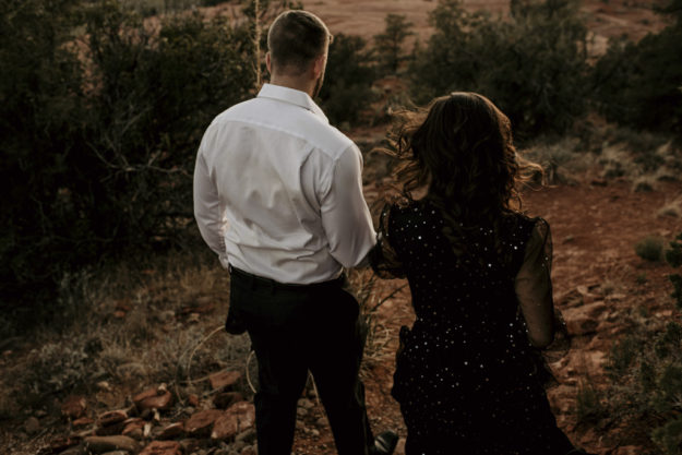 Sarah Hall Photography, Couples Photo's, Colorado Photographer, Sedona Arizona Engagement Photographer, Travel Photographer, Phoenix Arizona Photographer, Adventure Photographer, Cathedral Rock Sedona Arizona, Sedona Photoshoot, Engagement, what to wear for couples pictures, dreamy black star dress dessert photoshoot, red rock, true love, creative couples pictures, candid photos, Grand Junction Photographer, Destination Photographer 