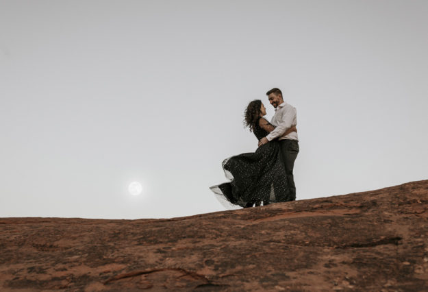 Sarah Hall Photography, Couples Photo's, Colorado Photographer, Sedona Arizona Engagement Photographer, Travel Photographer, Phoenix Arizona Photographer, Adventure Photographer, Cathedral Rock Sedona Arizona, Sedona Photoshoot, Engagement, what to wear for couples pictures, dreamy black star dress dessert photoshoot, red rock, true love, creative couples pictures, candid photos, Grand Junction Photographer, Destination Photographer 