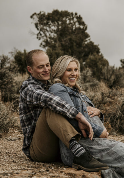 Sarah Hall Photography, Maternity Photos, Colorado Photographer, Montrose Colorado Portrait Photographer, Western Colorado, Colorado Desert, expecting a baby, maternity with a dog