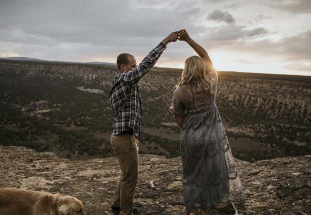 Sarah Hall Photography, Maternity Photos, Colorado Photographer, Montrose Colorado Portrait Photographer, Western Colorado, Colorado Desert, expecting a baby, maternity with a dog