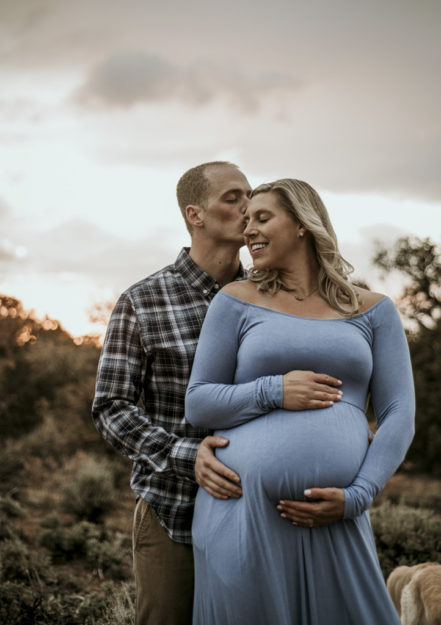 Sarah Hall Photography, Maternity Photos, Colorado Photographer, Montrose Colorado Portrait Photographer, Western Colorado, Colorado Desert, expecting a baby, maternity with a dog