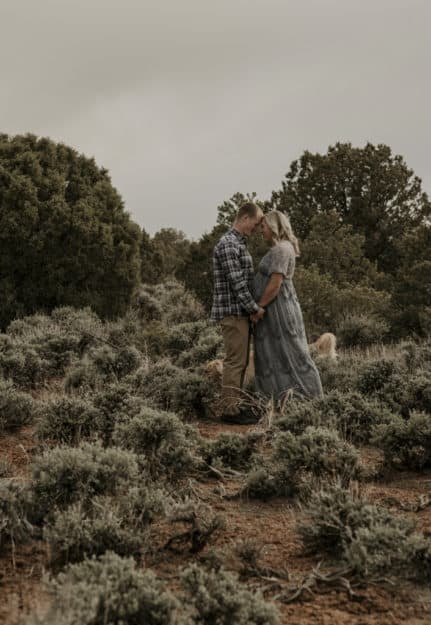 Sarah Hall Photography, Maternity Photos, Colorado Photographer, Montrose Colorado Portrait Photographer, Western Colorado, Colorado Desert, expecting a baby, maternity with a dog