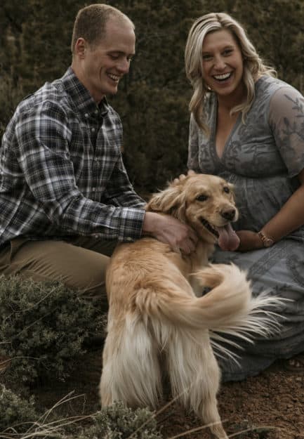 Sarah Hall Photography, Maternity Photos, Colorado Photographer, Montrose Colorado Portrait Photographer, Western Colorado, Colorado Desert, expecting a baby, maternity with a dog