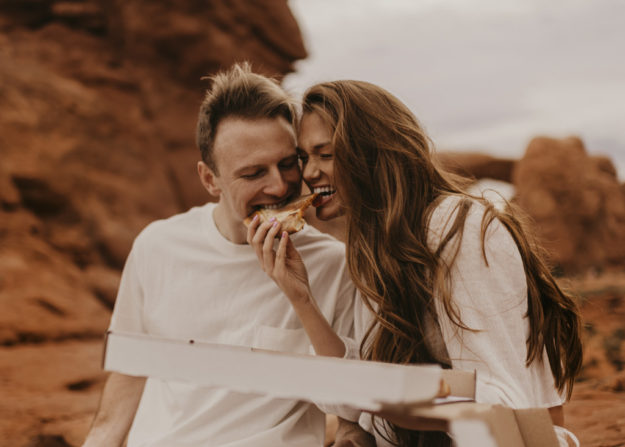 Sarah Hall Photography_Montrose Colorado Photographer_Moab Utah Photographer_Moab Engagement pics_Arches Photoshoot_Destination Engagement Photos, Destination Photographer, Moab Arches, Pizza Photoshoot