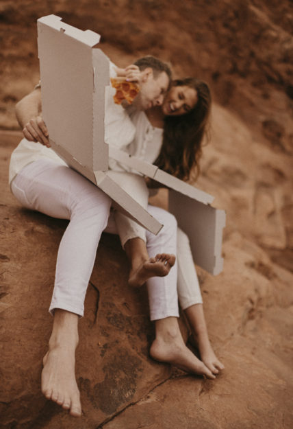 Sarah Hall Photography_Montrose Colorado Photographer_Moab Utah Photographer_Moab Engagement pics_Arches Photoshoot_Destination Engagement Photos, Destination Photographer, Moab Arches, Pizza Photoshoot